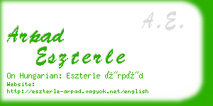 arpad eszterle business card